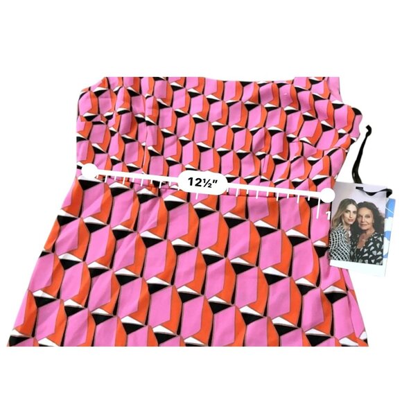 Diane Von Furstenberg x Target Pink Geometric Print Sleeveless Dress Women 0 NWT - Picture 4 of 8